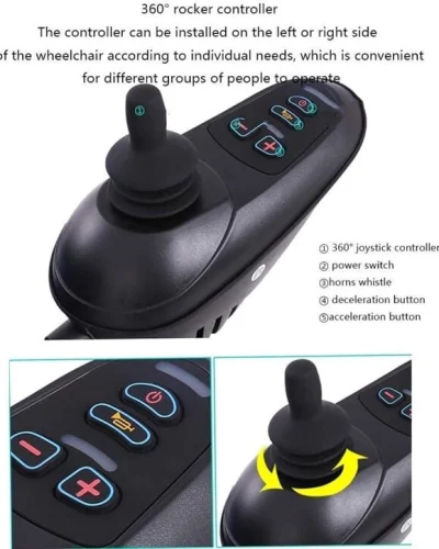 كرسي كهربائي بطارية واحدة – قابل للطي – خفيف الوزن – ماركة اوميجا